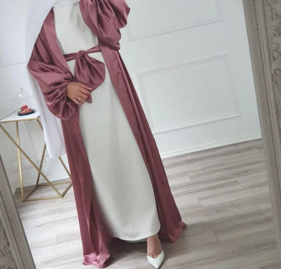 Plum Timeless Open Abaya