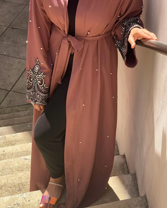 Mauve Pearl Abaya