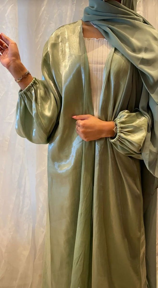 Glossy Abaya - Olive